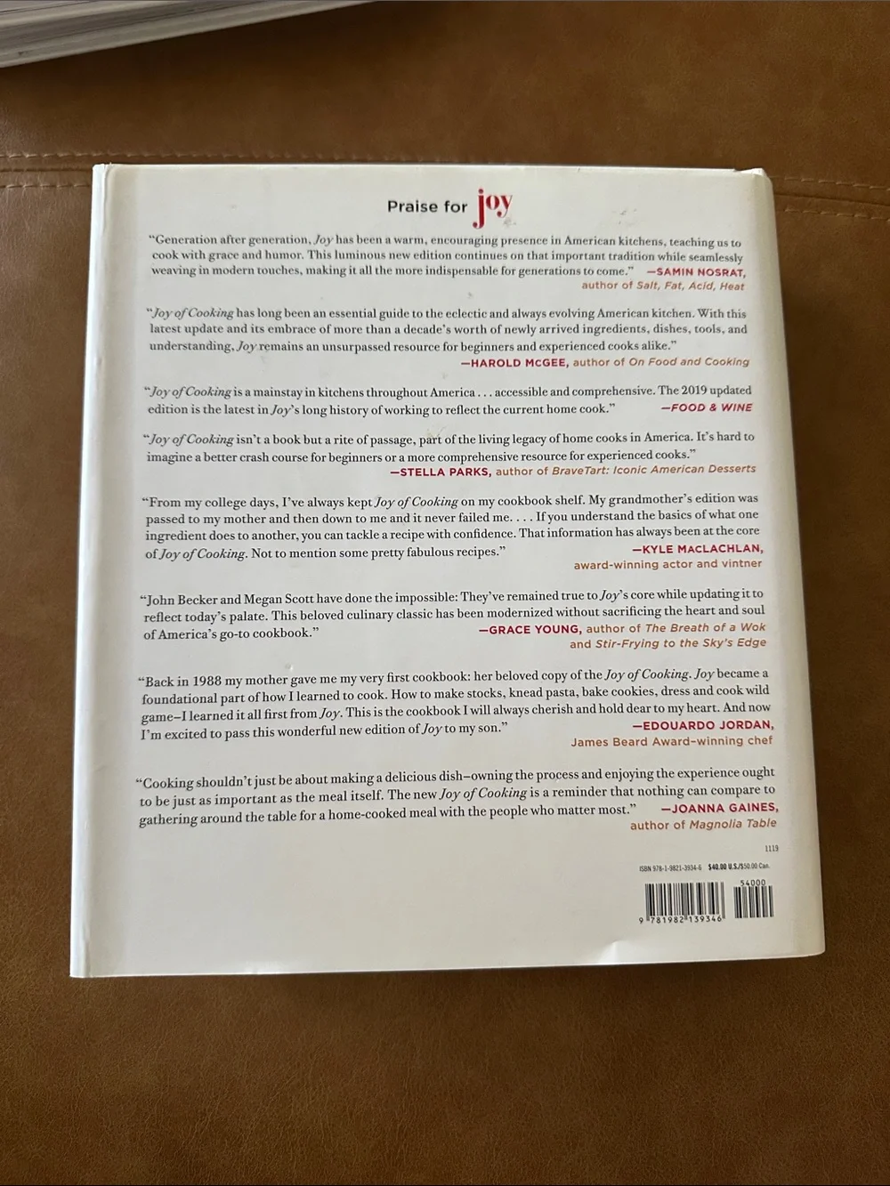 Joy of Cooking Cookbook - White with Red and Gold Cover